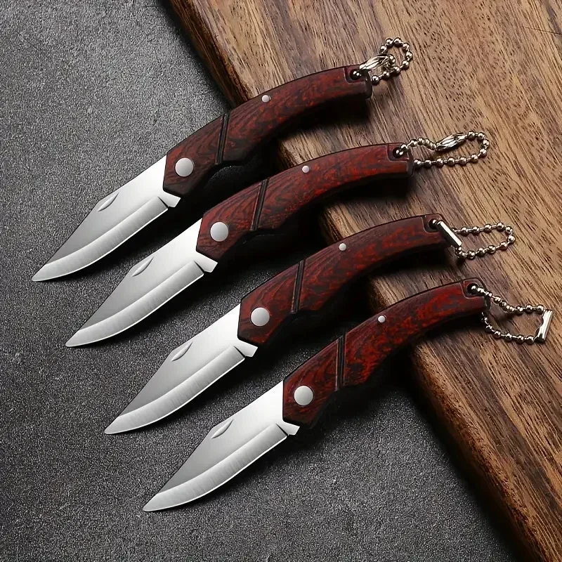 Description Picture 3 of itemMultiple Mini Folding Knives, Multifunctional Pocket Knives with Wooden Handles, Fruit Knives, Outdoor Knives TB9195