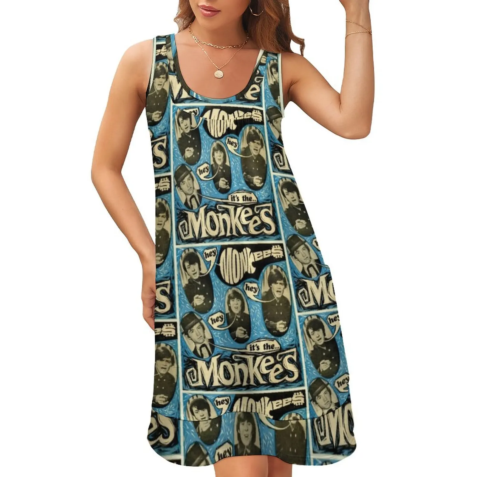 

Monkees Sleeveless U-Neck Fake Two Piece Dress Dress vintage Bride dresses