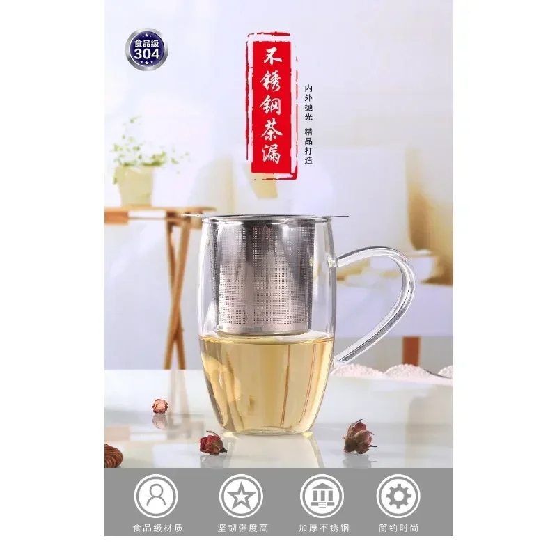 Tea Infuser with Handle , Stainless Steel Tea Diffuser Fine Mesh Filters , Hanging On Teapots Mugs To Steep Loose Tea