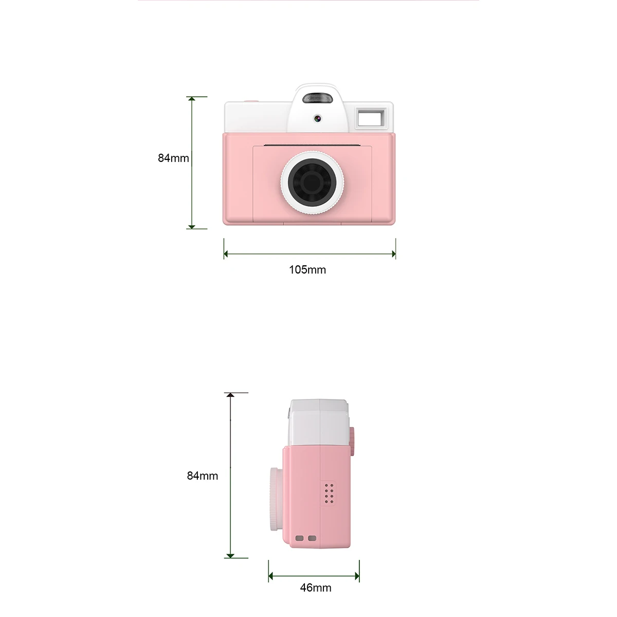 No Screen, Camera Printing Digital Camera with Thermal Photo Print Paper, Portable Travel Cameras Christmas Birthday