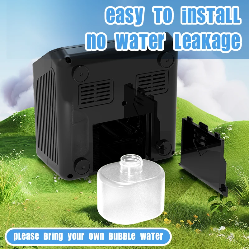 آلة صنع فقاعات مسرح كهربائية صغيرة محمولة بفتحة مز...