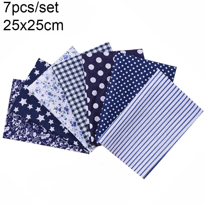 7pcs 25x25cm Navy