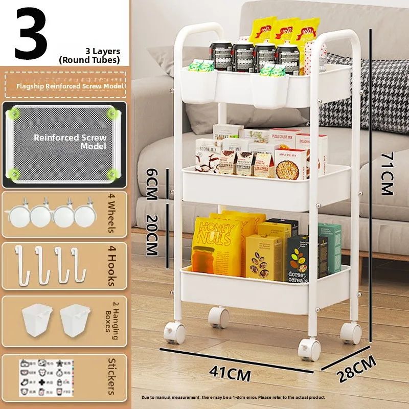 Kitchen Storage Ra Doorstep Floor Standing Mobile Cart Multi-Function Storage elf for Home Use Cooking Utensil Organizer