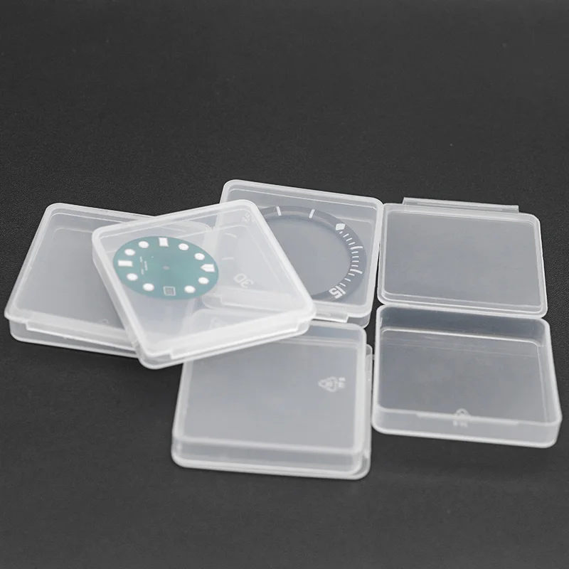 Transparent Small Clear Plastic Box Mini PP Storage Component Boxs Collection Packaging Jewelry watch parts Box watch storage box watch storage bag watch storage pouch