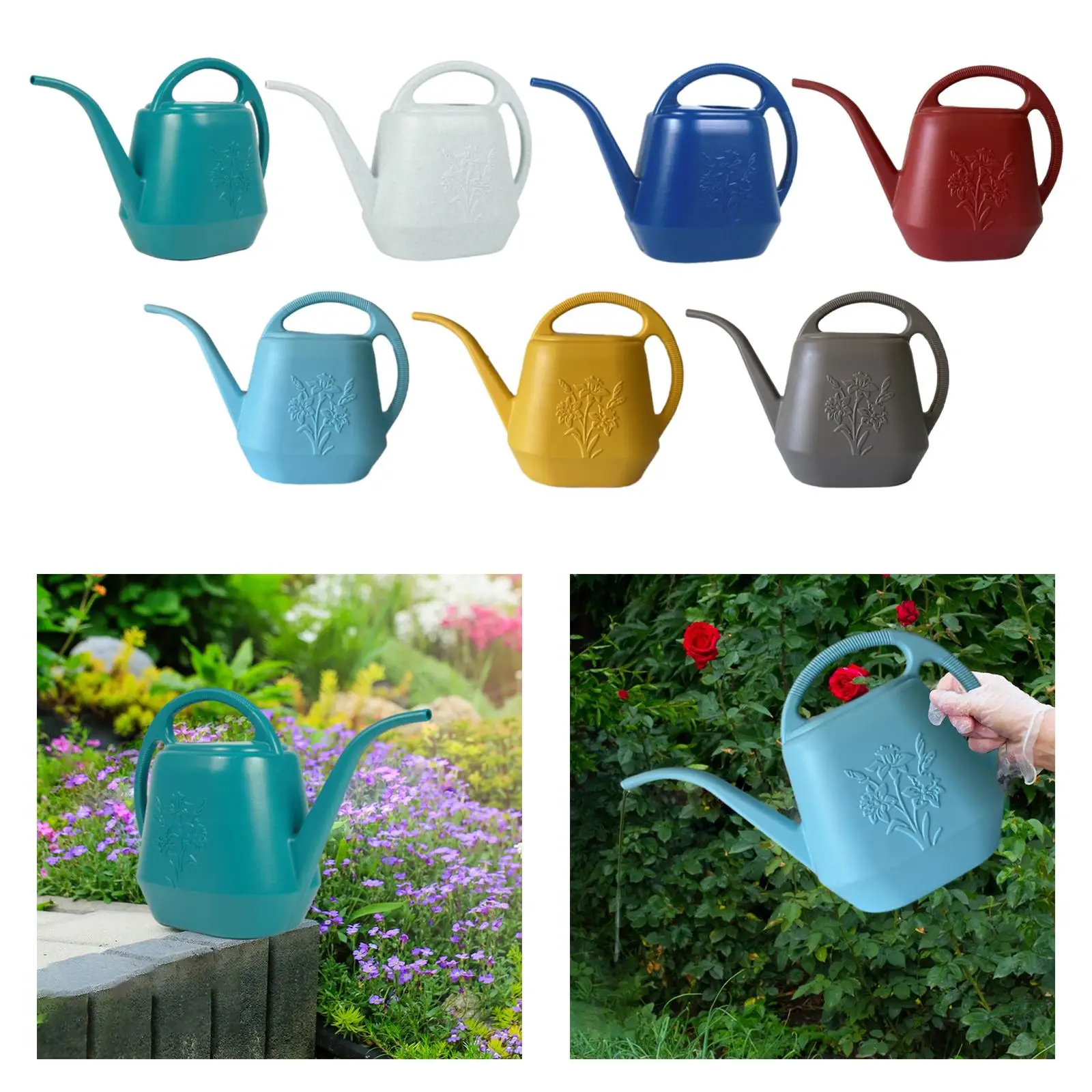 Garden Watering Can Watering Pot Nonslip Handle Planter Garden Water Pot Leakproof for Lawn Home Office Courtyard Farmhouse