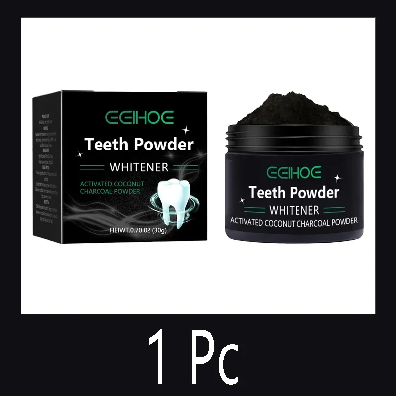 אבקת הבהרת שיניים - הבהרה טבעית וניקוי עמוק לגברים ונשים, משחת שיניים יומית עם נשימה רעננה