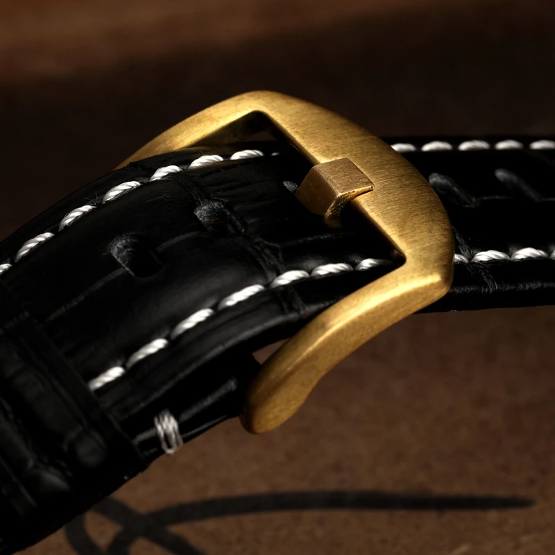 Pure Brass Buckle Leather Accessories, Elegant Design