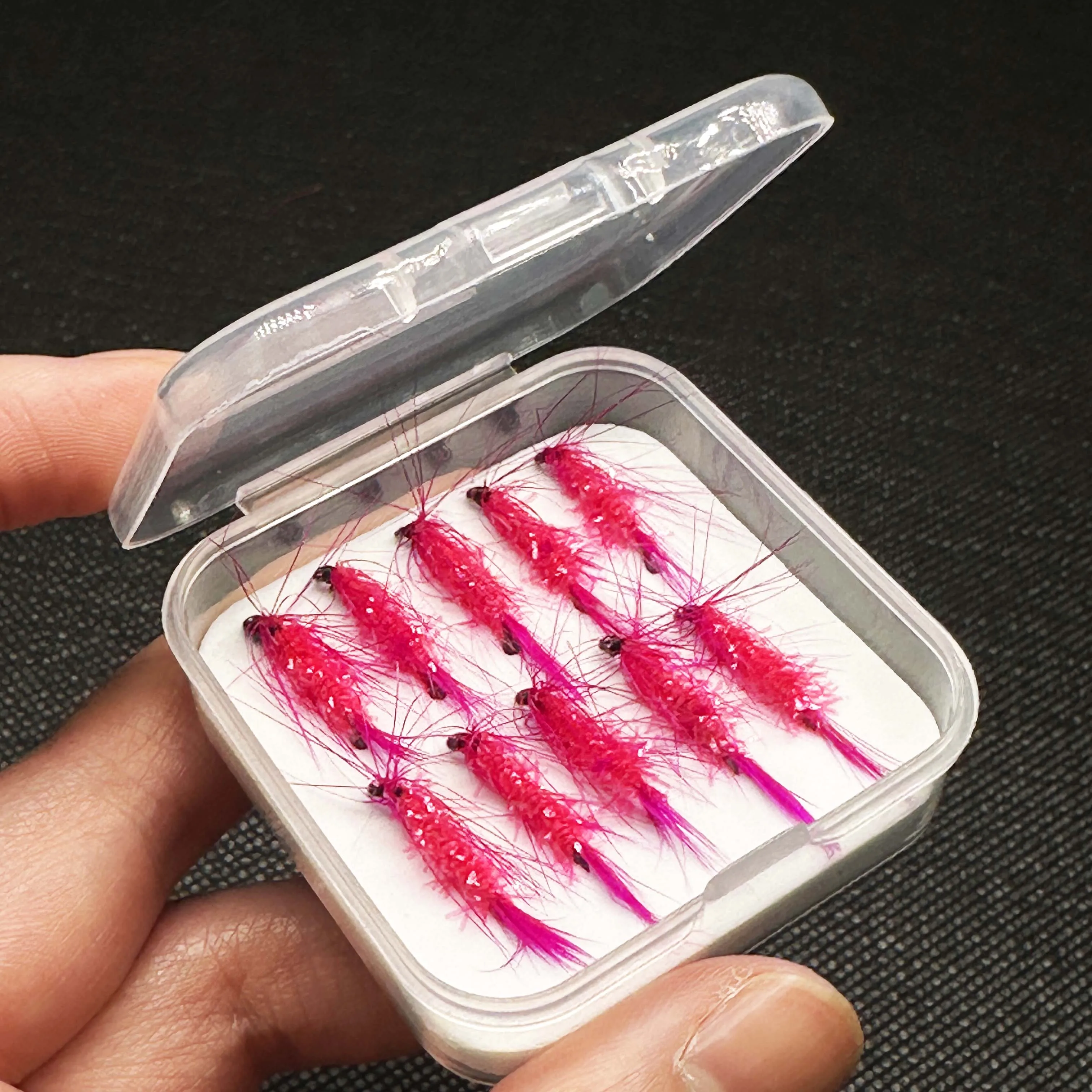 5/10Pcs Insekten Fliegen Rote Eintagsfliege Trocknen Kristall Flash Seide Körper Fliegen Angeln Lockt Nass Fliegen Angeln für Bass Forelle Lachs Hecht – Detail 7