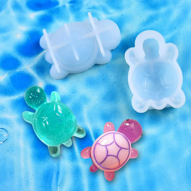 Mabor 4 stuks mini 3D-siliconenvormen, dieren, schattige schildpad
