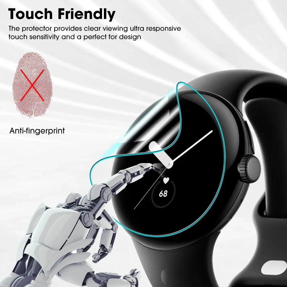 Hydrogel Film Screen Protector for Smartwatches - Clear Slim Anti-Scratch Soft TPU