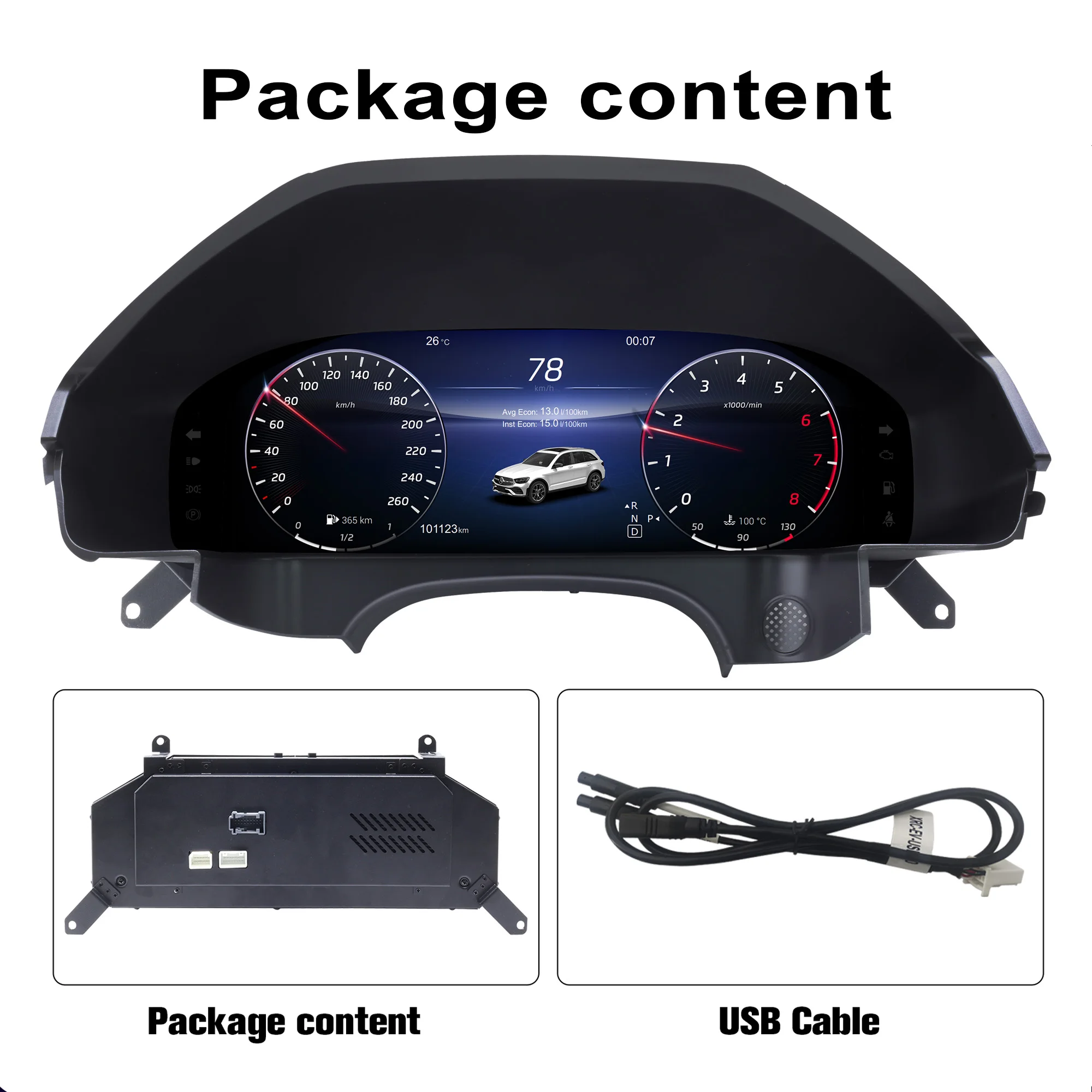 Digital Instrument Cluster For Mercedes-Benz W212 E-Class NTG 4.0 2010-2013 Spee