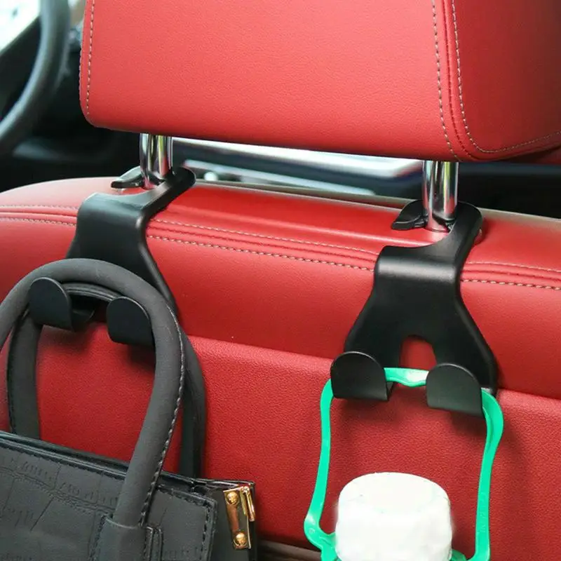 

Вешалка на заднее сиденье автомобиля, крючок на подголовник сиденья автомобиля, держатель для хранения с 2 вешалками, крючок для хранения сумок, кошельков, пальто