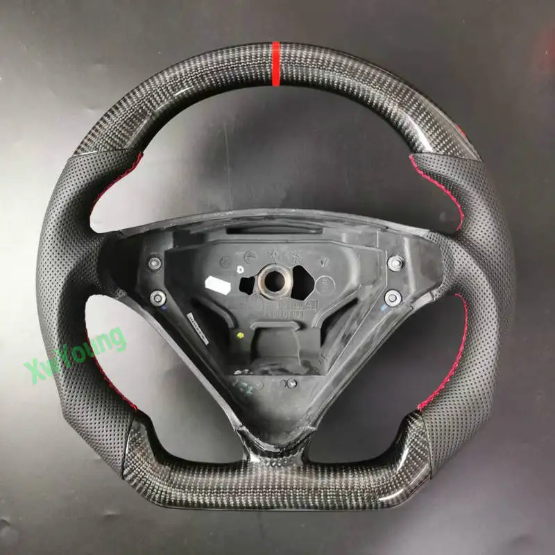 

Для Mercedes-Benz W171 W203 R171 SLK200 300 350 C200 230 350 (без рычага переключения передач) 100% Настоящее углеродное волокно Автомобильное рулевое колесо