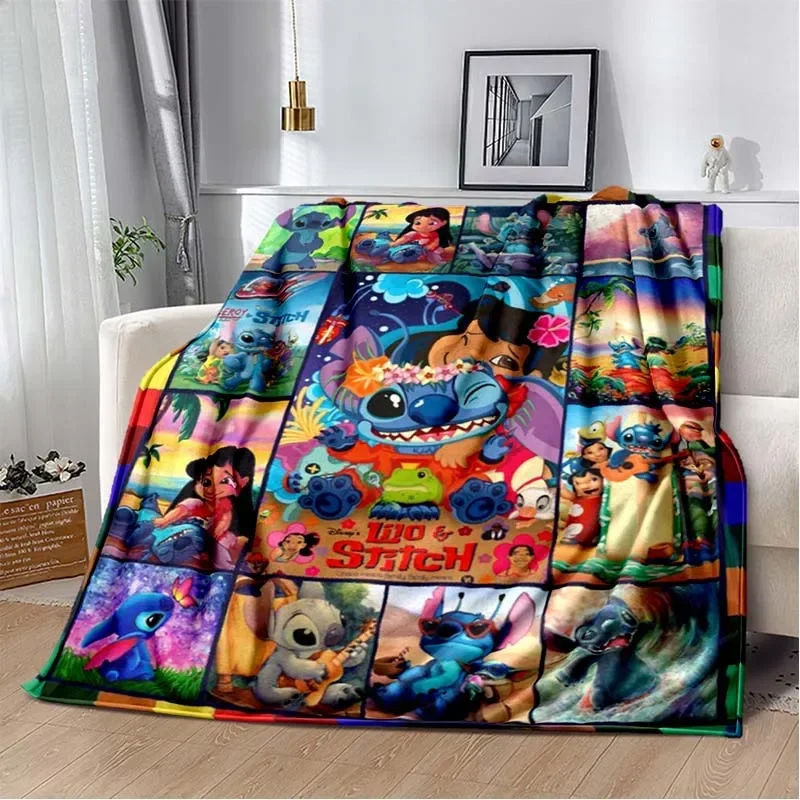 thumbnail image 1 of Manta de franela con patrón de puntadas de Disney, manta de forro polar, regalo para niños y adultos, sofá, ropa de cama, regalos para niños, 1 of 5
