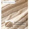 Sparsil 100% Pure Cashmere Beanies for Women Winter Double-sided Wearable Bonnet Warm Thick 2 Layer Twisted Beanie y2k Skullies 6