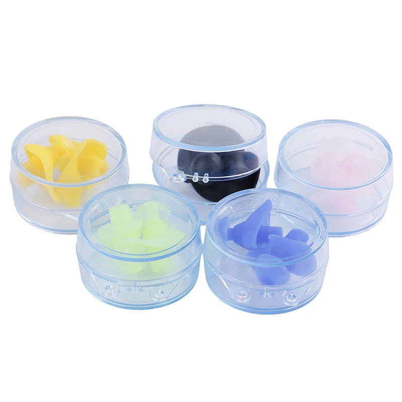 1Pair Diving Swim Soft Ear Plugs Water Silicone Waterproof Soft Silicone For Adult/Children Anti Noise Foam Sleep Work Reusable 3