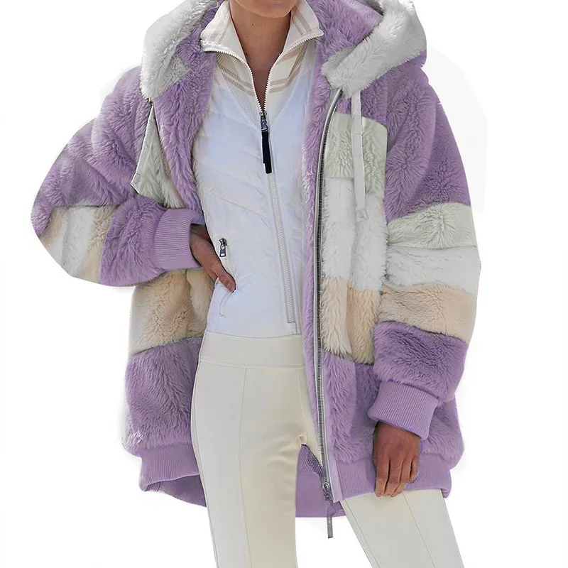 Chaqueta De Forro Polar Para Mujer | Abrigo De Invierno Grueso Con Cremallera Y Bolsillos | Cálido Y Cómodo Para Uso Diario Y Exteriores