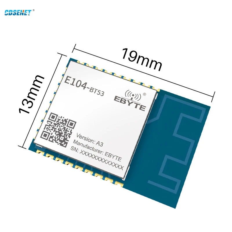 CDSENET 5Pcs EFR32BG22 2.4GHz GFSK BT5.2 Bluetooth Module Industrial Grade High Precision Low Temperature Drifting E104-BT53A3
