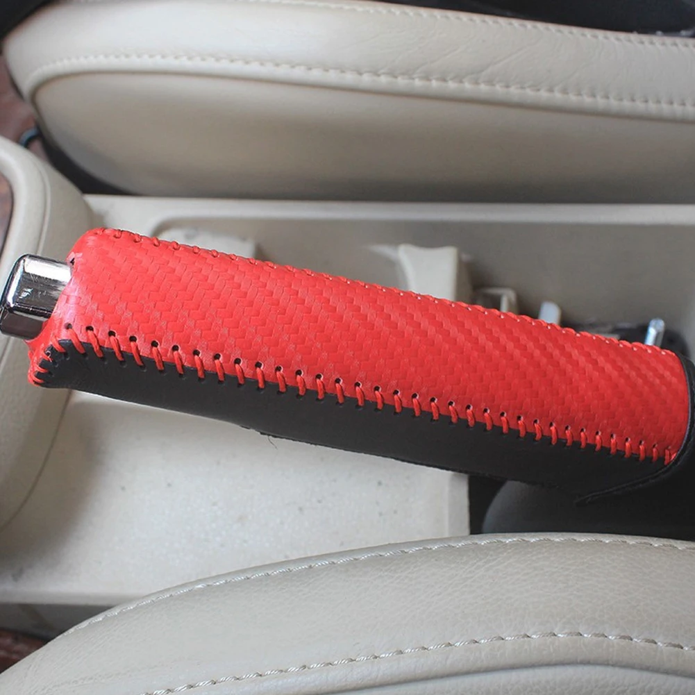 Car Handbrake Cover PU Leather Shift Lever for VW Golf GTI R Sagitar Arteon Atlas Passat Tiguan Hand Brake Cover