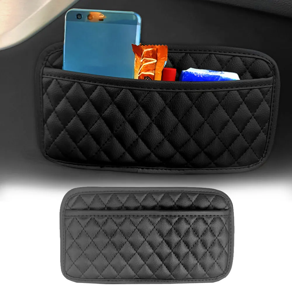 

PU Leather Car Storage Pocket Seat Back/Door/Center Console Organizer for Small Stuff Car Storage Bag Universal for All Vehicles