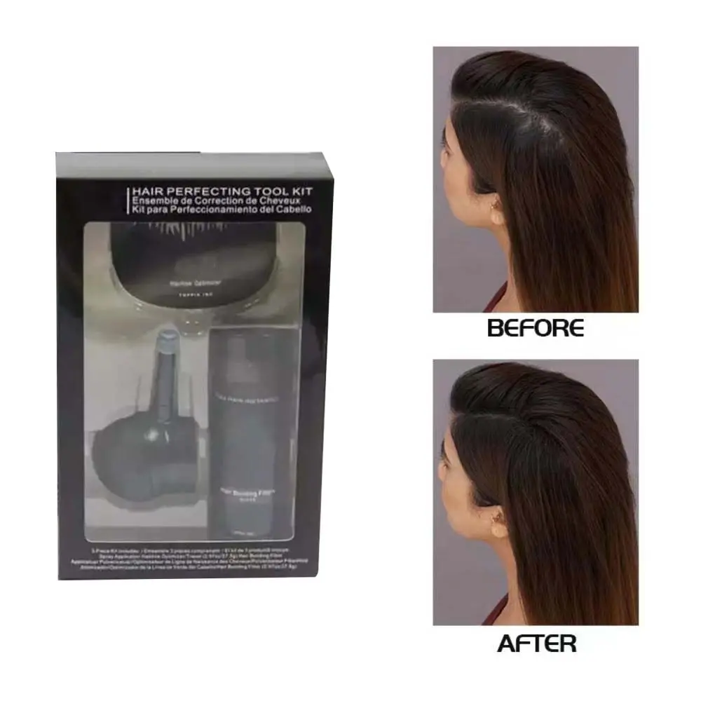 Volume Thickening Hair Fiber Spray Head Comb Hair Powder 3 Piece Hairline Powder Pretty Wig Spray Natural Volume Light Odorless