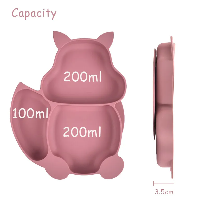 Baby Tableware Set 8Pcs/Set Silicone Non-slip Feeding Dinnerware
