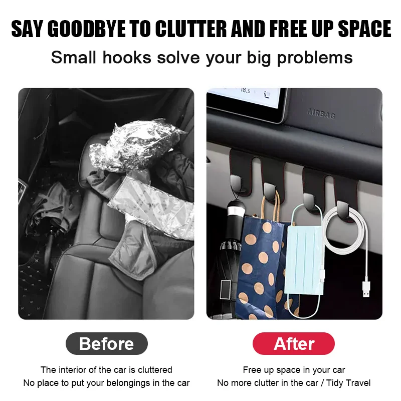 Universal Car Seat Hook with PU Leather and Alloy for Hanging Bags and Purse
