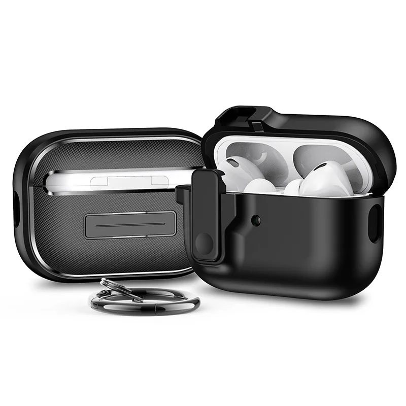 Shockproof Wireless Earphones Protection Case with Safety Lock Buckle