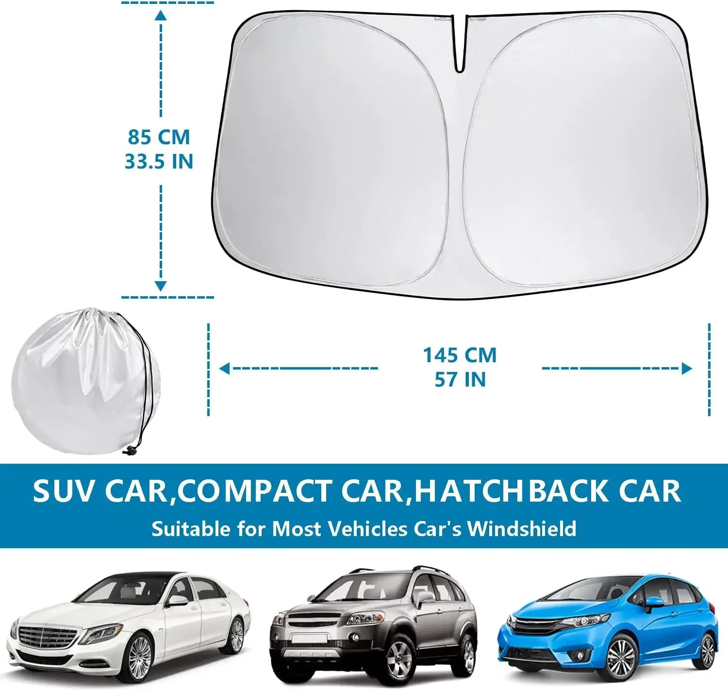 Car Windshield Sun Shade Durable for Sun Protection Heat Insulation & UV Foldable Shield car sunshade windshield sunshade windshield sun shade