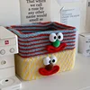 Children's Storage Baskets Fabric Cute Striped Design Sundries Funny Joker Storage Basket Gift with Handle Home Decoration 3