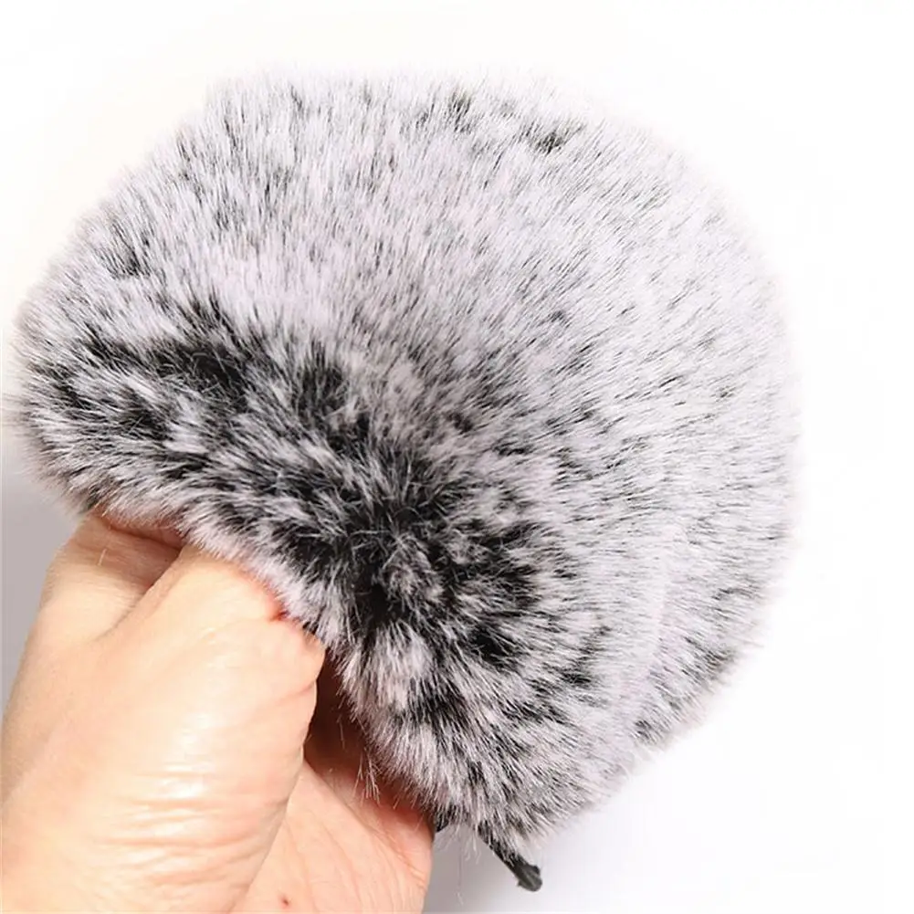 Plush Microphone Cover Windscreen Fluffy Artificial Fur Sleeve Compatible for Blue Yeti Condenser Microphone Reduce Noise microphone cover