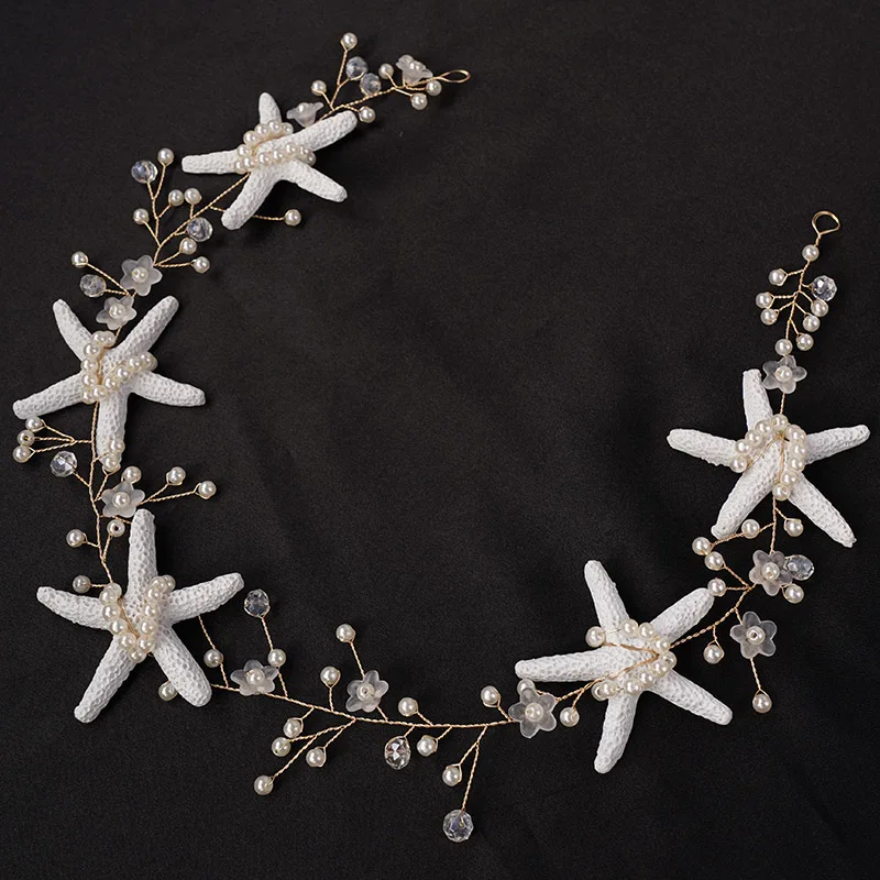Wedding Bridal Accessories Shiny Star Wearing Headband Flower Pearls fascinator hat Handmade Hair Jewelry for women hair accessories bridal hair accessories bridal jewelry set