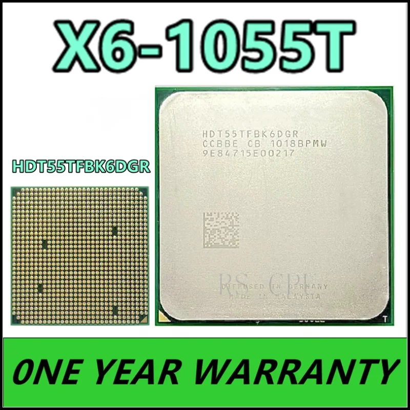 

X6 1055T 1055 X6-1055T 2.8G 125W Six-Core CPU processor HDT55TFBK6DGR Socket AM3