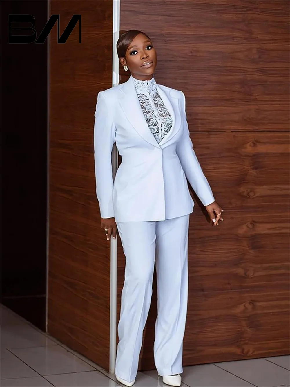 Charming Spring White Fashion Women Pants Suits For Wedding Slim Fit Mother of the Bride Suit Evening Party Blazer Guest Wear
