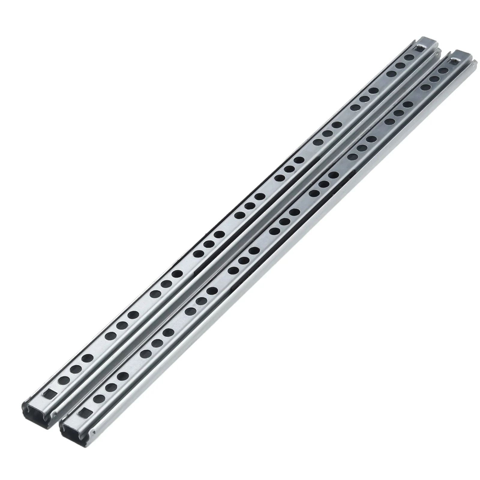2PCS Kitchen Cupboard Drawer Slides Furniture Guide Rail Full Extension 17mm