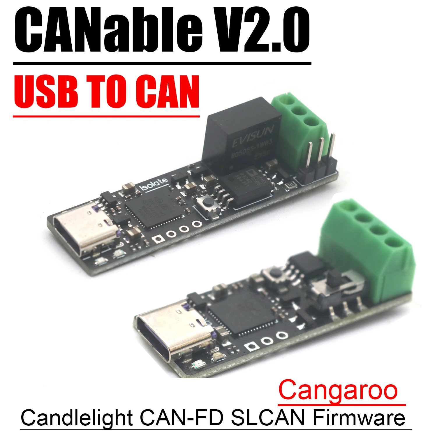 CANable-2-0-Type-C-USB-To-CAN-Bus-Protocol-Analysis-Converter ...