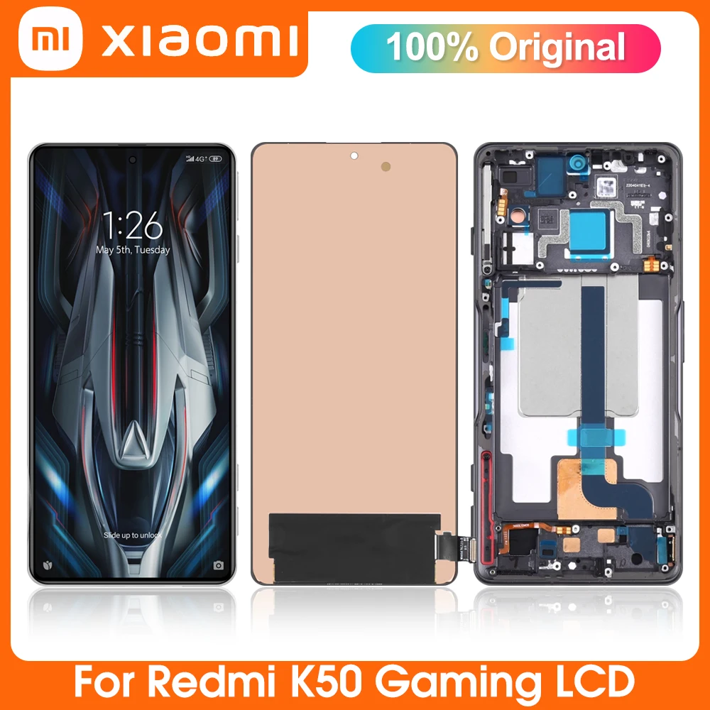 

6,67 "Оригинальный игровой ЖК-дисплей для Xiaomi Redmi K50, сенсорный экран, дигитайзер в сборе, замена для Redmi K50 21121210C LCD