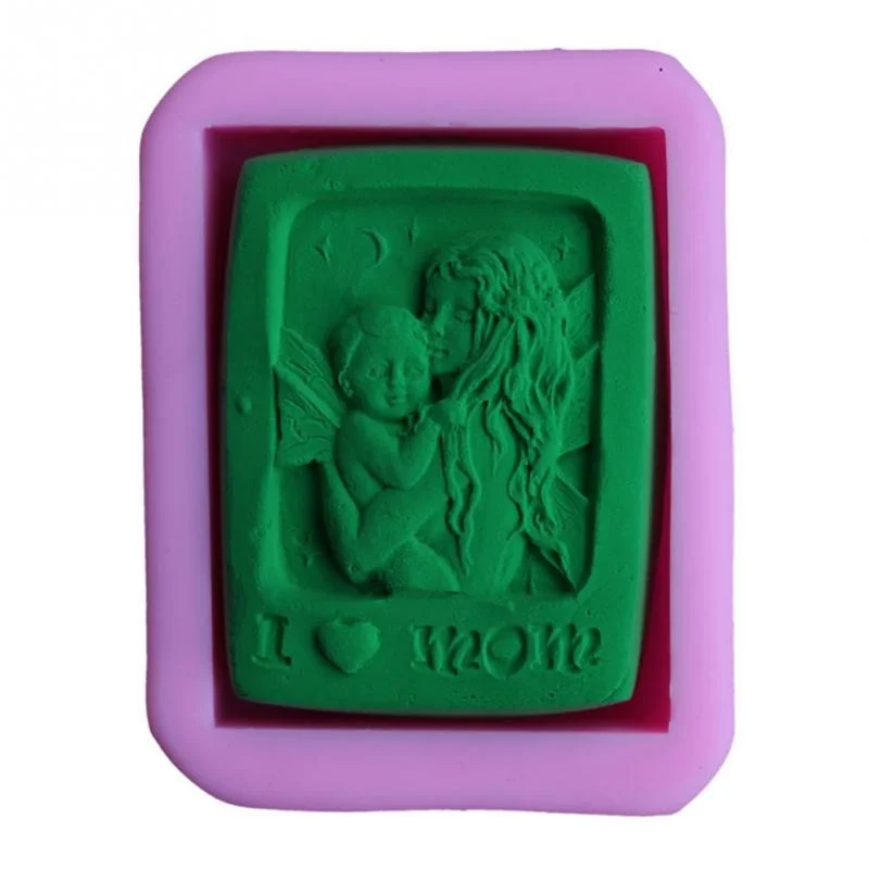 Silicone Mold Baking Mold Soap Molds Mother Holding Baby Silicone Soap Mold