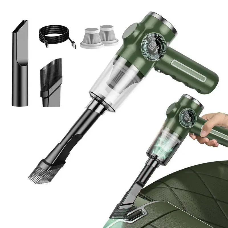 범용 자동차 휴대용 진공 청소기, 차량 무선 진공 청소기, USB 충전식, 자동 핸드헬드 저소음 청소 기계