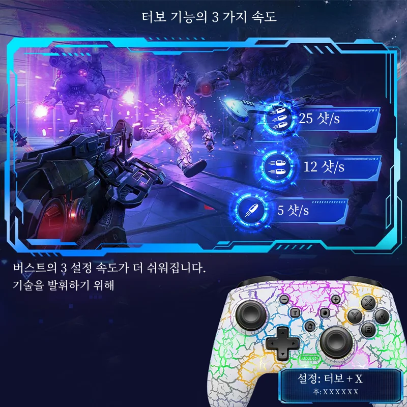 GAMINJA   е LED տ μ Nintendo Switch TV Box PS3 ̽ƽ Ʈѷ 6  ̷   