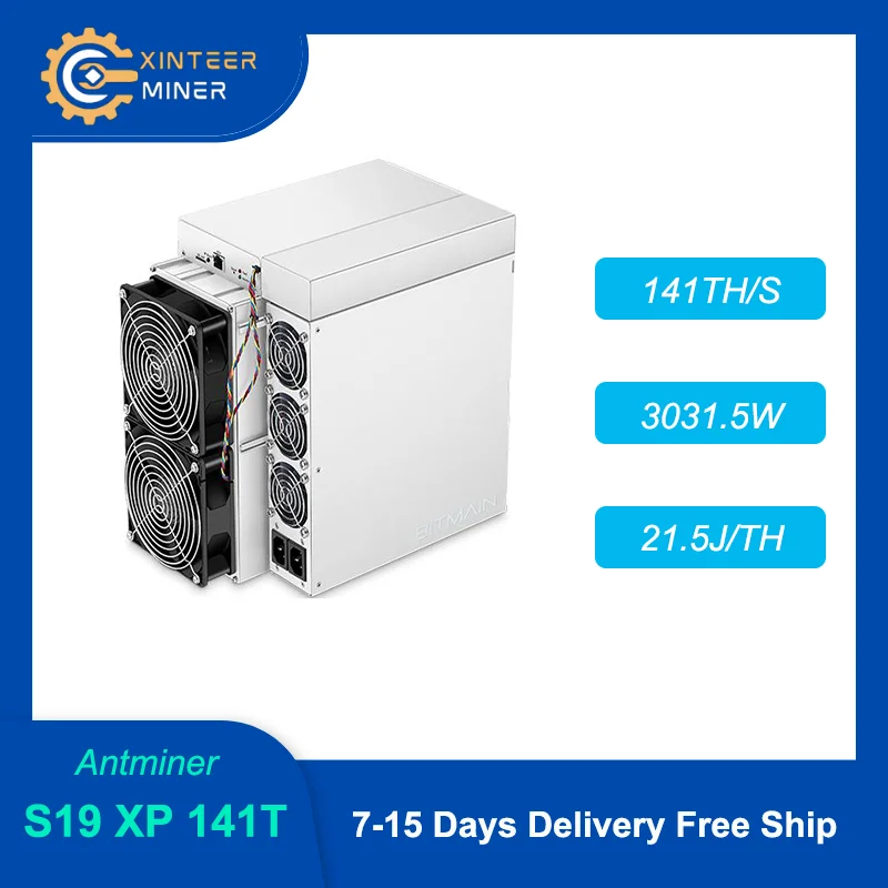 Antminer S19 XP 141T Miner cryptobitmain машина для майнинга биткоинов S19XP 141Th/s 3031,5 W Asic Miner в наличии с блоком питания