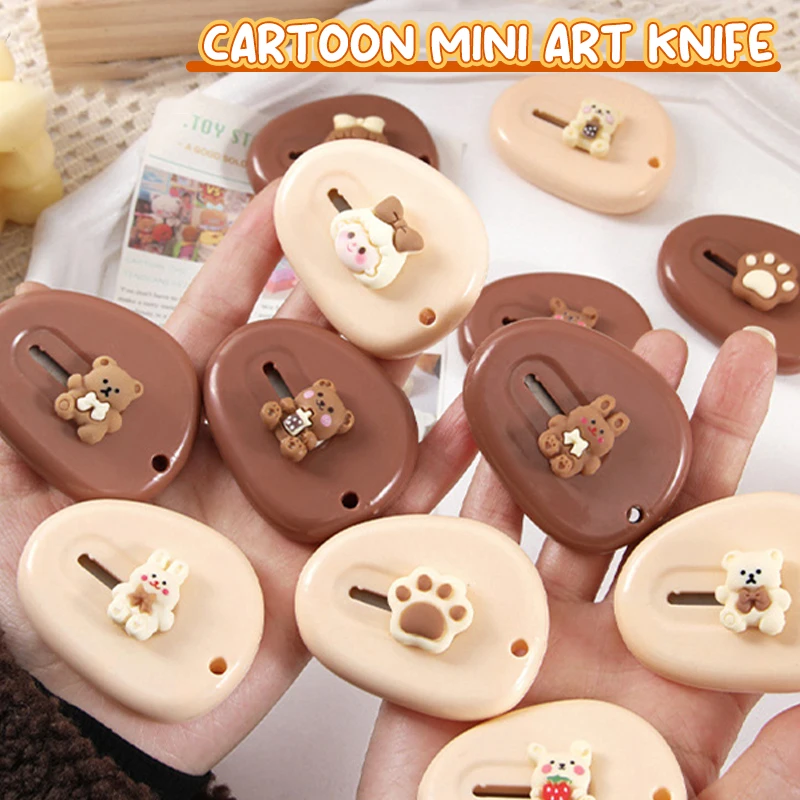 

Cute Cartoon Portable Art Knife Unpacking Express Knife Student Mini Paper Knife School Office Cutting Supplies Stationery