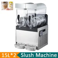 Hot Sale Beverage Fruit Juice Cold Drink Slush Dispenser Popular Frozen Drink Dispenser Italia 2 Bowls Granita Vending Machine 1