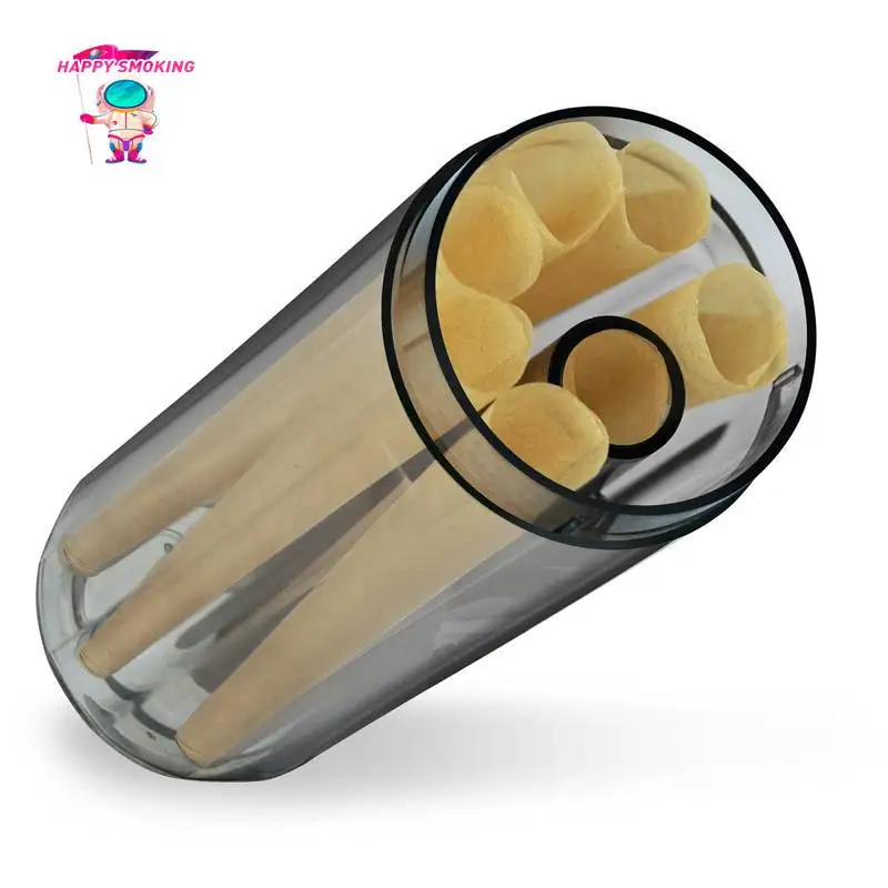 Mini Manual Joint Roller Maker Plastic with Cone Holder 4-layer Tobacco Grinder Cigarette Rolling Horn Tube Smoke Cutter Tools tobacco grinder