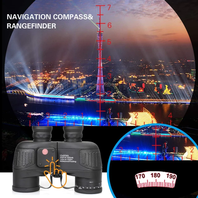 10x50 Marine Binoculars with Compass 5