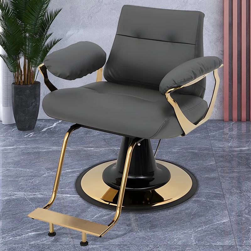 Ergonomic Hair Chair Beauty Gold Professional Make Up Chair Equipment Sillones De Barberia Profesional Nail Salon Furniture корректор для лица eveline art professional make up тон 08 light beige 2 в 1 светоотражающий с кисточкой