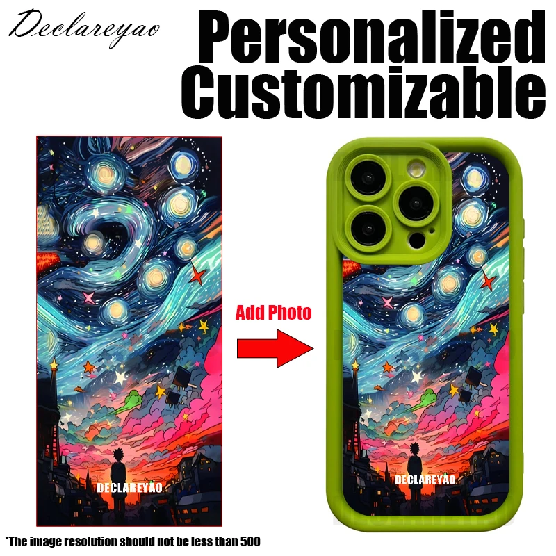 Personalisierte DIY individuelle Foto individuelle Hülle für Apple iPhone 16 Pro Max 15 14 Plus 13 12 Mini 16e Cover Bild Silikon weich – Detail 5