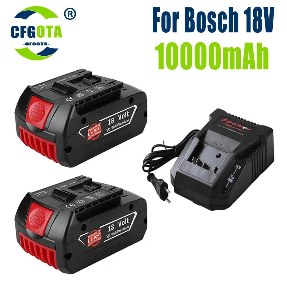 

Original Replacement BAT609 18 Volt 6.0Ah8.0Ah10Ah Rechargeable Lithium Ion Battery for Bosch 18V 10Ah Backup Battery Portable