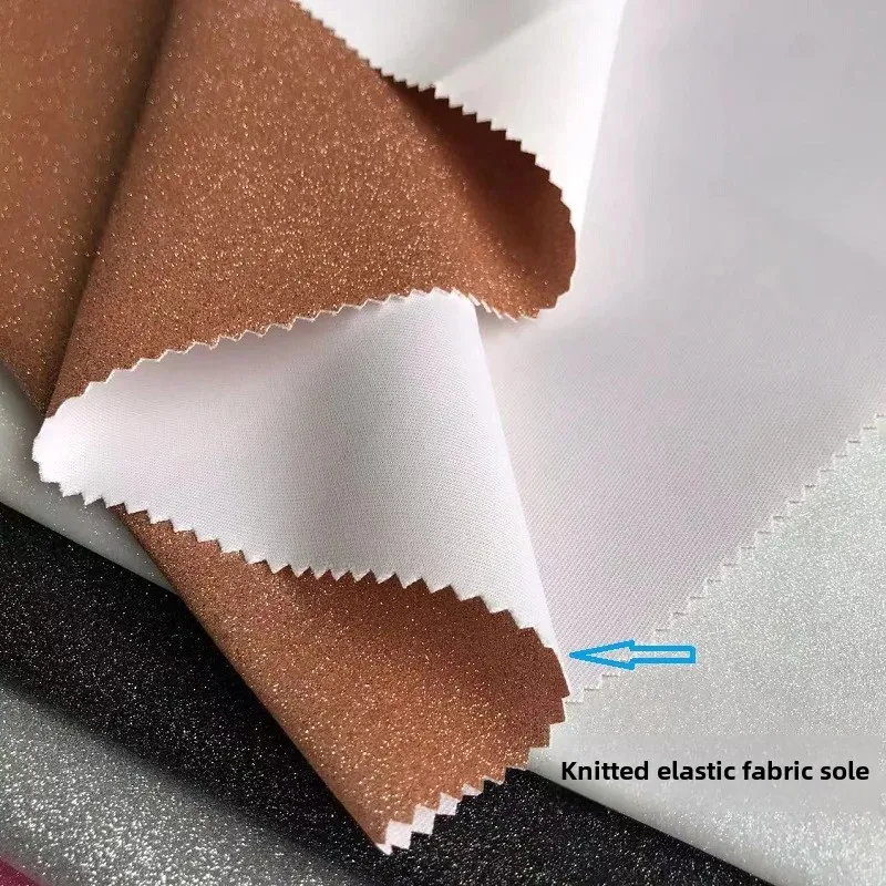 Artificial Leather Fabric Crafts Accessories Laser Cut Text Christmas Materials Glitter PU Leather Textile Cloth for Clothing