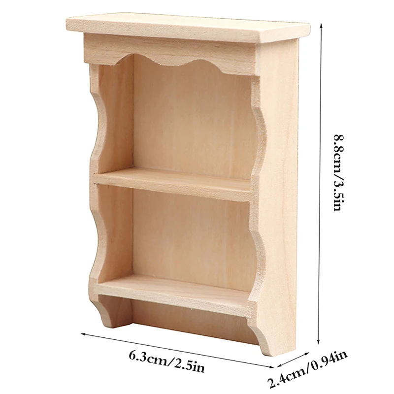 Hot sale 1:12 Dollhouse Miniature Hanging Cabinet Wall Cabinet Storage Rack Shelf Furniture Living Room Model Decor Toy 6